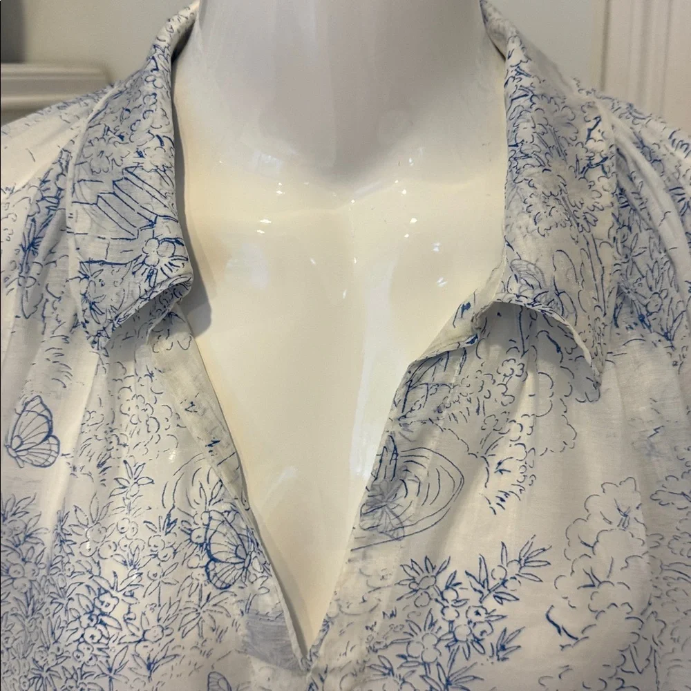 Cinq à Sept Blue and White Blouse New With Tags - Picture 2 of 8